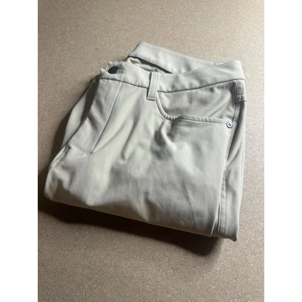 Lululemon ABC Slim Fit Pant Warpstreme Khaki Beige Mens 31 LM5AORS